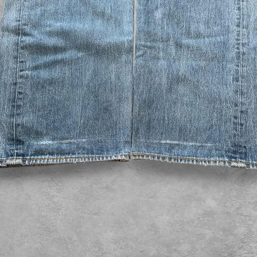 Levi's 501 Mens Straight Leg Jeans 44x30 Blue Denim Button Fly Y2K